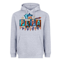 Heather Grey American Papa 4th of july Heavyweight Hoodie - CowGirlArtShop