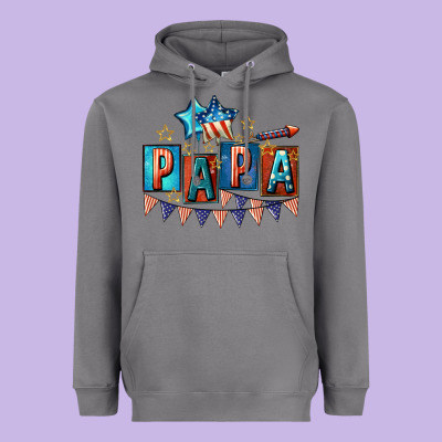 American Papa 4th Of July Heavyweight Hoodie Designed By Cowgirlartshop