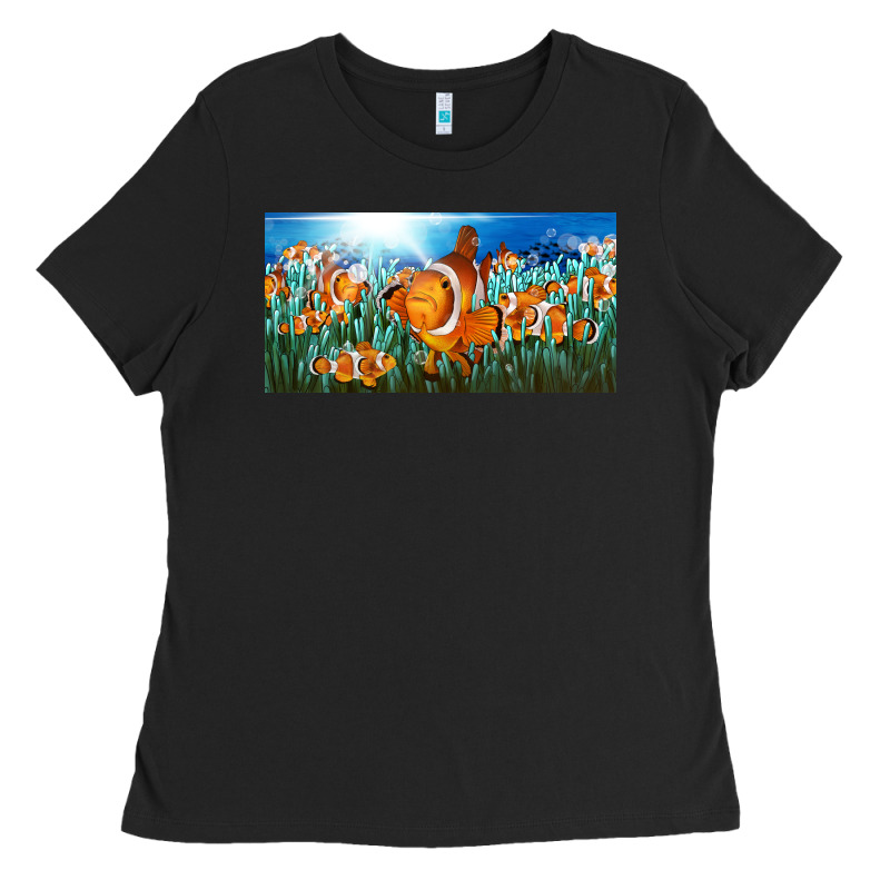 Clown Fish  License Plate Ladies Tee by BarkalooDesign | Teevron