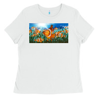 White clown fish  license plate Ladies Tee - BarkalooDesign