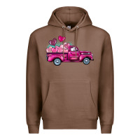Chestnut valentine's day pink truck Premium Hoodie - BarkalooDesign