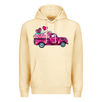 Pina Colada valentine's day pink truck Premium Hoodie - BarkalooDesign