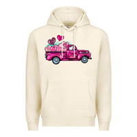 Tofu valentine's day pink truck Premium Hoodie - BarkalooDesign
