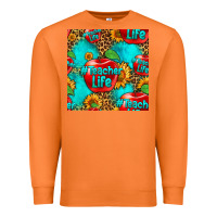 Carrot teacher apple seamless pattern Premium Sweatshirt - HRA Design Shop