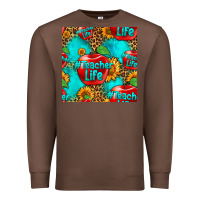 Chestnut teacher apple seamless pattern Premium Sweatshirt - HRA Design Shop