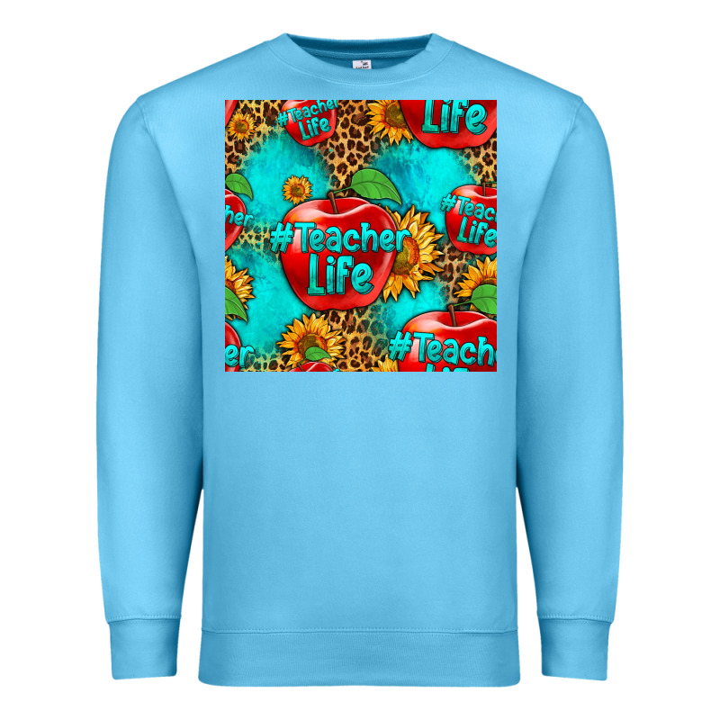 Teacher Apple Seamless Pattern Premium Sweatshirt by HRA Design Shop | Teevron