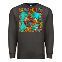 Smoke teacher apple seamless pattern Premium Sweatshirt - HRA Design Shop