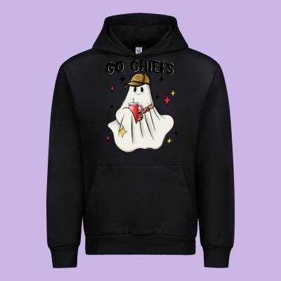 Go Chiefs Boujee Sports Ghost Stanley Urban Hoodie Designed By Maliassmallbusiness