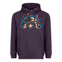 Plum American rainbow 4th of july Heavyweight Hoodie - CowGirlArtShop
