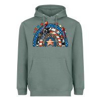 American Rainbow 4th Of July Heavyweight Hoodie | Teevron
