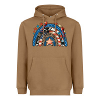 Toasted Coconut American rainbow 4th of july Heavyweight Hoodie - CowGirlArtShop