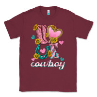 Burgundy love western cowboy Classic Tee - texasbilliewilder