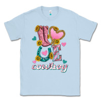 Dusty Blue love western cowboy Classic Tee - texasbilliewilder