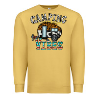 Antique Gold camping vibes Premium Sweatshirt - CowhideDigitalArt
