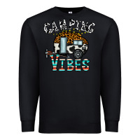 Black camping vibes Premium Sweatshirt - CowhideDigitalArt