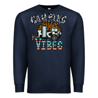 Navy camping vibes Premium Sweatshirt - CowhideDigitalArt