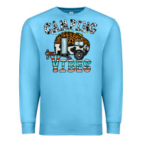 Ocean Blue camping vibes Premium Sweatshirt - CowhideDigitalArt