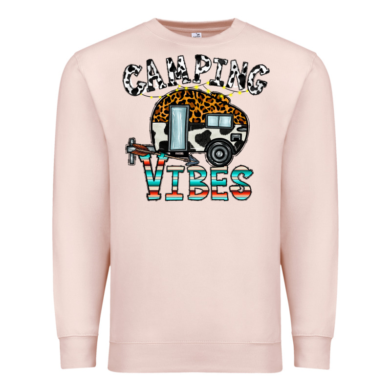 Camping Vibes Premium Sweatshirt by CowhideDigitalArt | Teevron