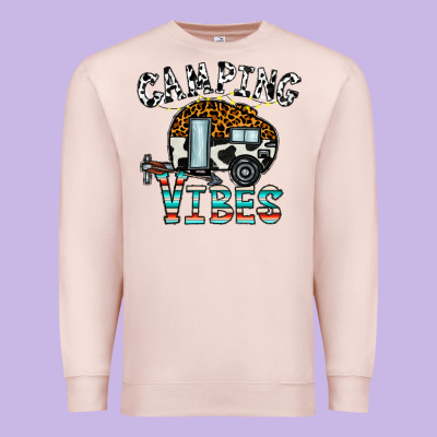Camping Vibes Premium Sweatshirt Designed By Cowhidedigitalart