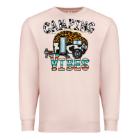 Pale Pink camping vibes Premium Sweatshirt - CowhideDigitalArt