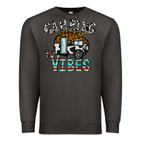 Smoke camping vibes Premium Sweatshirt - CowhideDigitalArt