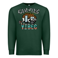 Sports Green camping vibes Premium Sweatshirt - CowhideDigitalArt