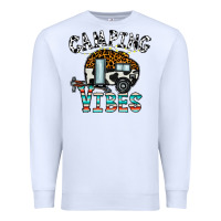 White camping vibes Premium Sweatshirt - CowhideDigitalArt