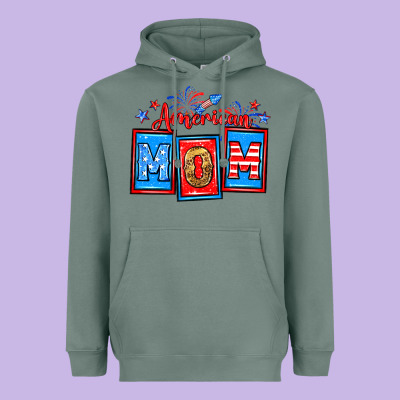 American Mom Heavyweight Hoodie Designed By Neo Western