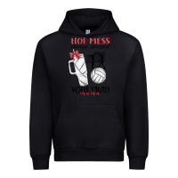 Black hot mess always stressed volleyball mama Urban Hoodie - MaliasSmallBusiness