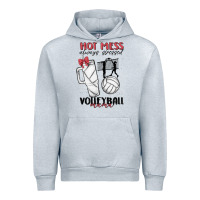 Heather Grey hot mess always stressed volleyball mama Urban Hoodie - MaliasSmallBusiness