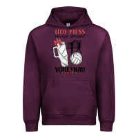 Mauve Wine hot mess always stressed volleyball mama Urban Hoodie - MaliasSmallBusiness