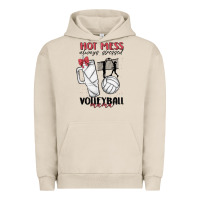 Pigment French Oak hot mess always stressed volleyball mama Urban Hoodie - MaliasSmallBusiness