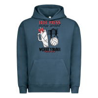 Pigment Midnight Navy hot mess always stressed volleyball mama Urban Hoodie - MaliasSmallBusiness