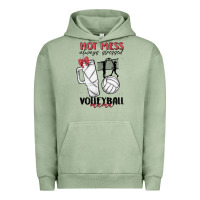 Pigment Oil Green hot mess always stressed volleyball mama Urban Hoodie - MaliasSmallBusiness
