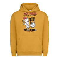 Pigment Peanut Butter hot mess always stressed volleyball mama Urban Hoodie - MaliasSmallBusiness