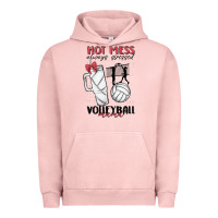 Pigment Salmon hot mess always stressed volleyball mama Urban Hoodie - MaliasSmallBusiness