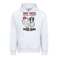 White hot mess always stressed volleyball mama Urban Hoodie - MaliasSmallBusiness