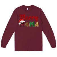 Burgundy merry mama Long Sleeve Tee - BarkalooDesign