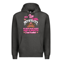 Charcoal Heather As A Leo Girl I Was Born With My Heart On My Sleeve And A Mouth Premium Hoodie - Jasminsmagicworld