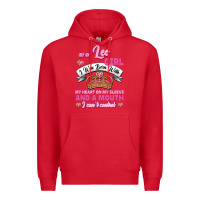 Red As A Leo Girl I Was Born With My Heart On My Sleeve And A Mouth Premium Hoodie - Jasminsmagicworld