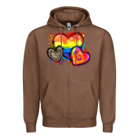 Chestnut pride hearts Zipper Hoodie - Zillion Design Studio