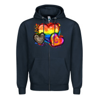 Navy pride hearts Zipper Hoodie - Zillion Design Studio