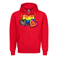 Red pride hearts Zipper Hoodie - Zillion Design Studio