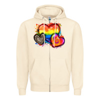 Sandshell pride hearts Zipper Hoodie - Zillion Design Studio