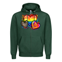 Sports Green pride hearts Zipper Hoodie - Zillion Design Studio