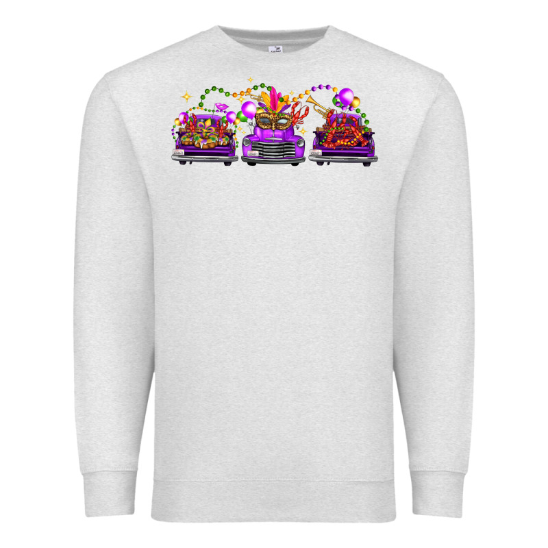 Mardi Gras Farm Trucks Premium Sweatshirt by FaDigitalArtStudio | Teevron