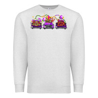 Oatmeal Heather Mardi gras farm trucks Premium Sweatshirt - FaDigitalArtStudio