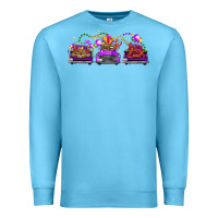 Ocean Blue Mardi gras farm trucks Premium Sweatshirt - FaDigitalArtStudio