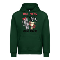 Forest Green hot mess always stressed race mama Urban Hoodie - MaliasSmallBusiness