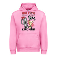 Fuchsia Pink hot mess always stressed race mama Urban Hoodie - MaliasSmallBusiness